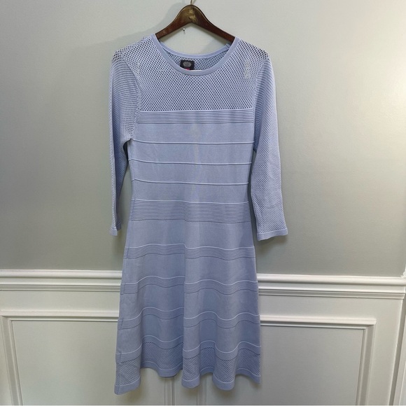 Vince Camuto Eyelet Pointelle Sweater Dress M - Picture 8 of 9